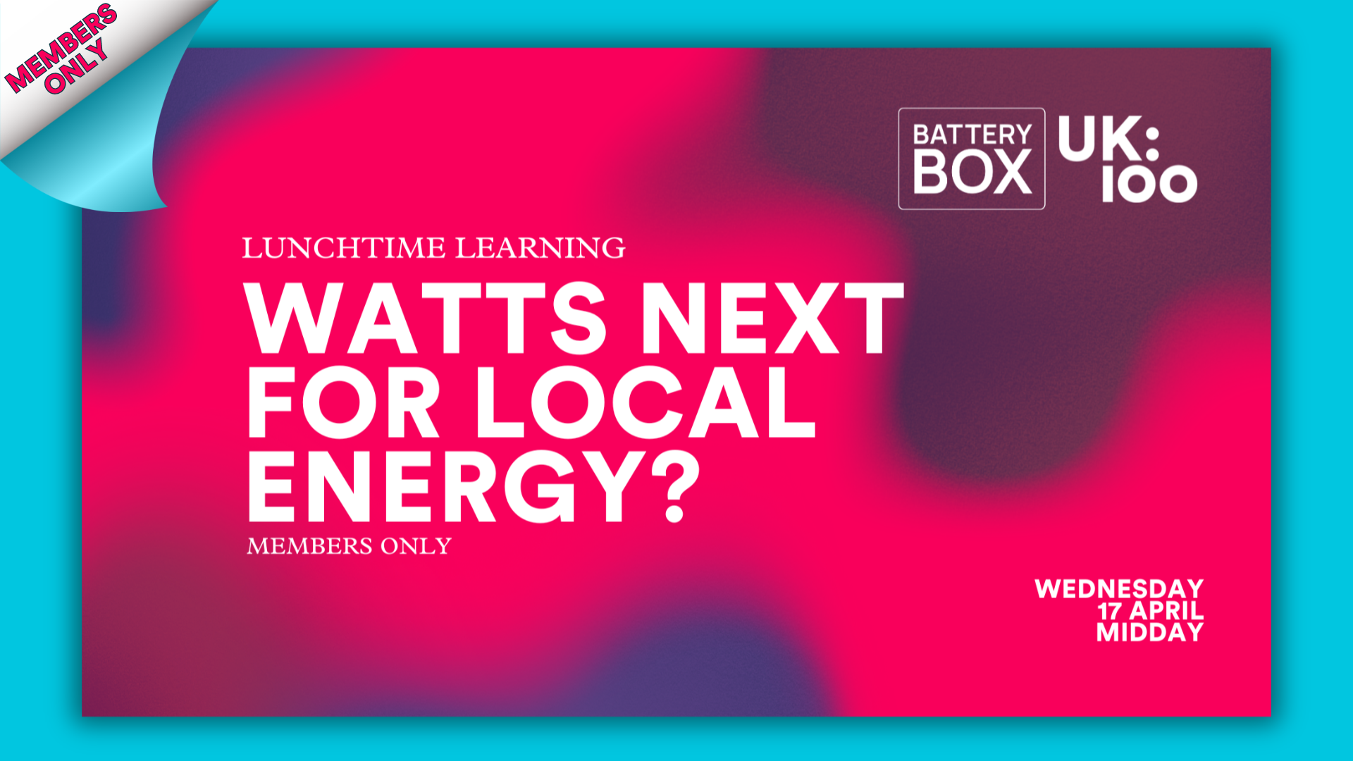 Lunchtime Learning: Watts next for local energy?