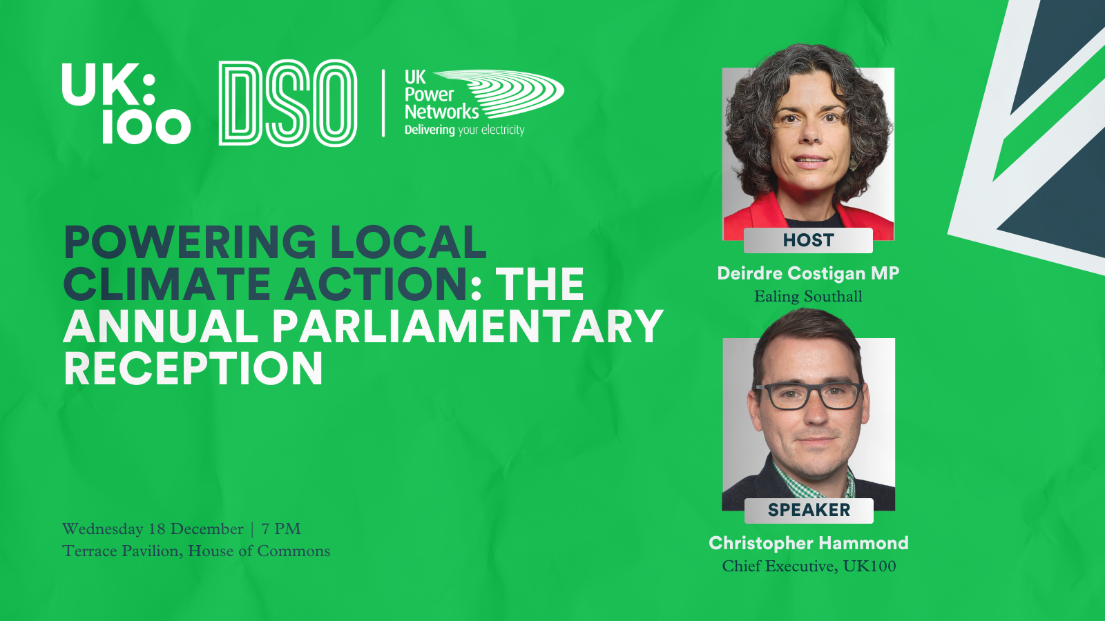 The UK100 Annual Parliamentary Reception | 18 December 2024