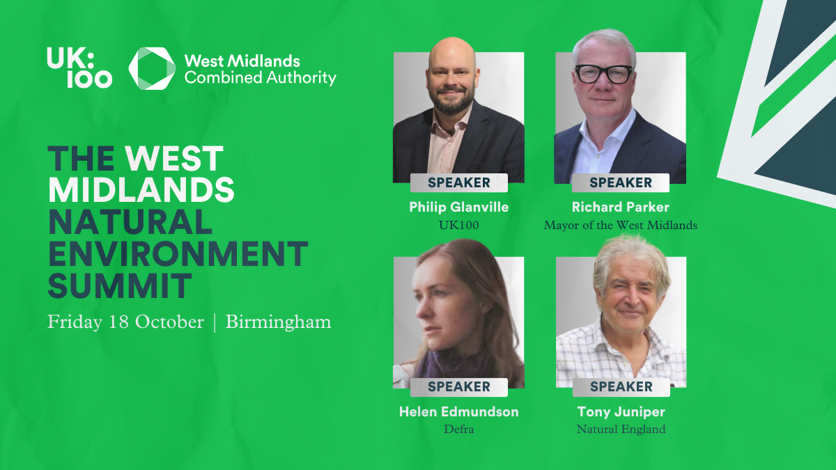 UK100's Advocacy and Engagement Director Philip Glanville joins the West Midlands Natural Environment Summit