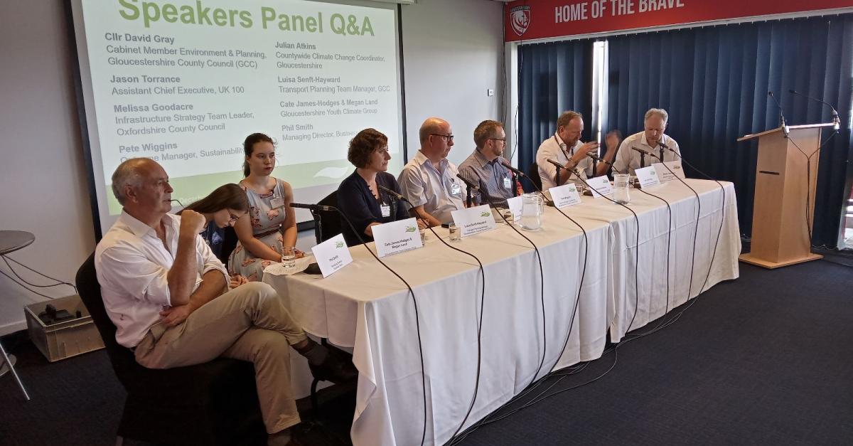 Panel at the Gloucestershire Decarbonising Transport Forum