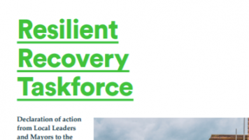 Front cover of the Resilient Recovery Taskforce brochure