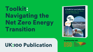 A thumbnail image showing the front cover of UK100 and UK Power Network's energy transition toolkit