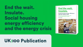 Front cover of UK100's "End the wait. Insulate." report