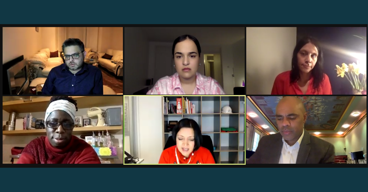 Screenshot of roundtable on Zoom