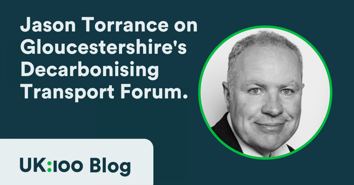 Jason Torrance on Gloucestershire's Decarbonising Transport Forum.