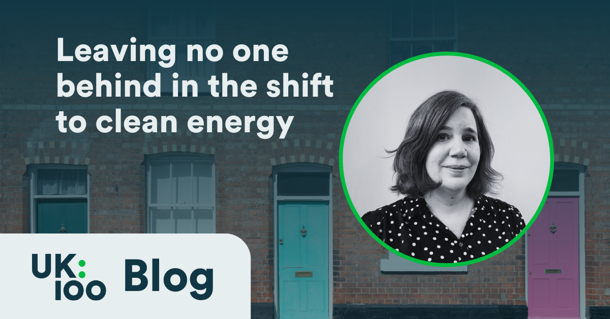 UK100 image with the blog title, and a picture of Gillian Cooper from Citizens Advice