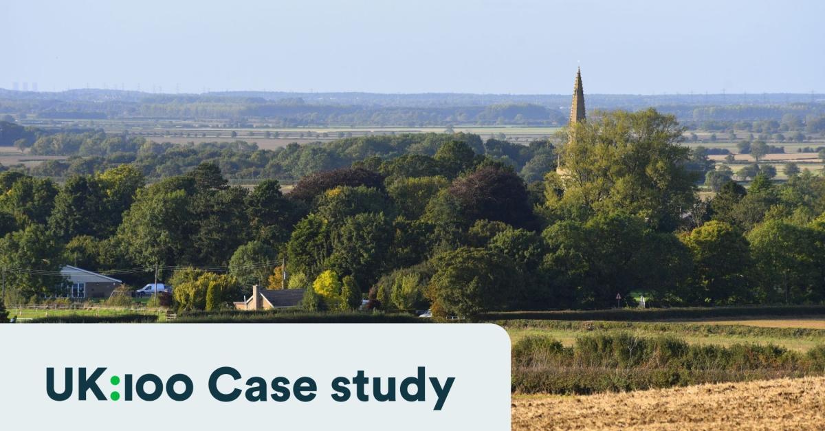 A view across fields and forests to Leadenham in North Kesteven